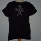 F.U.C. Funky Unique Clothing, Goth Cross White T-Shirt Women's Size Medium M NEW