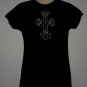 F.U.C. Funky Unique Clothing, Goth Cross Black T-Shirt Women's Size Large L, NEW