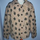 Straight Down Clothing Co, Brown Fuzzy Fleece Jacket Coat, Women's Size Medium M