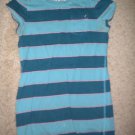 American Eagle tshirt mini pocket Xtra Small striped blue pink cute