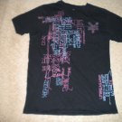Disney Pirates of the Carribean black mens T shirt sz Large EUC jolly roger