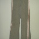 Self Esteem Brand Casual Thin Sweat Pants Gray with Pink Stripes, Women's Size M