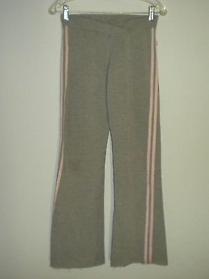 Self Esteem Brand Casual Thin Sweat Pants Gray with Pink Stripes, Women's Size M
