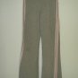 Self Esteem Brand Casual Thin Sweat Pants Gray with Pink Stripes, Women's Size M