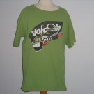 Volcom Skater Surfer Brand Collage Art Logo Graphic Tee Green T-Shirt Men's Sz S