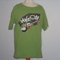 Volcom Skater Surfer Brand Collage Art Logo Graphic Tee Green T-Shirt Men's Sz S