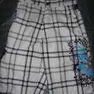 Union Bay Black & White Striped Board Shorts Swim Suit Trunks, Boys Size 10 NWOT