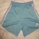 Adidas Clima365 Polyester 3 Stripes Blue & White Athletic Sports Shorts, Girls L