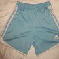 Adidas Clima365 Polyester 3 Stripes Blue & White Athletic Sports Shorts, Girls L