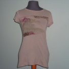 Roxy Quiksilver Ladies Surfer Original "T" Pink Babydoll T-Shirt Women's Size XS