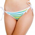 American Apparel Cotton Spandex Jersey Striped Bikini Bottom Swimsuit, Size XL