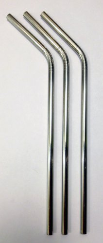 Stainless Steel Drinking Straws 3qty- Reusable Eco Friendly