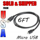 6' FT Long Micro USB Cable