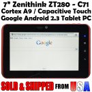 7" Zenithink ZT280 - C71 Upad Capacitive Touch Tablet PC Android 2.3 Touchscreen