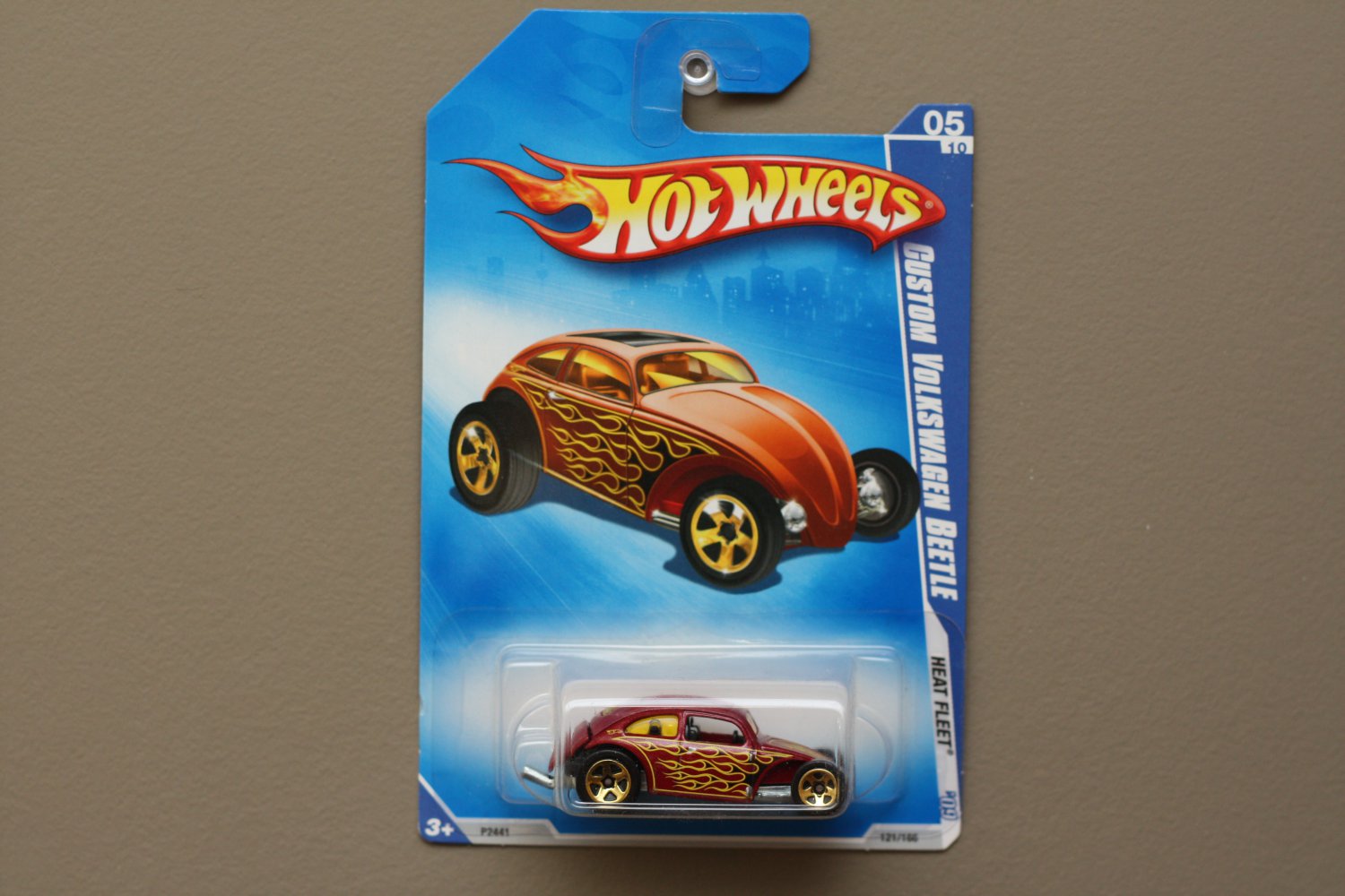 Hot Wheels 2009 Heat Fleet Custom Volkswagen Beetle Burgundy 7307