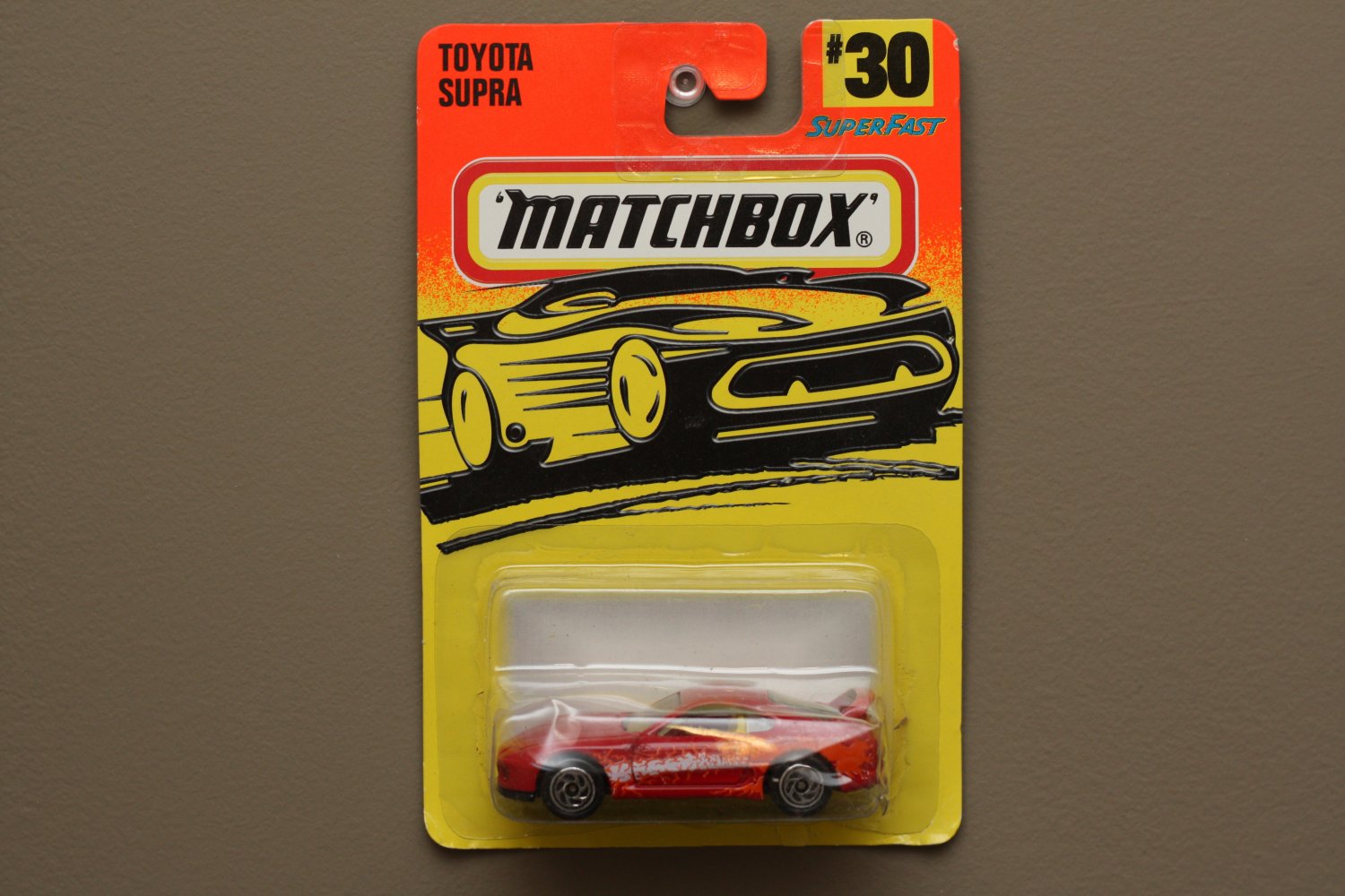 Matchbox 1997 Super Fast Toyota Supra Turbo (red) (SEE CONDITION)