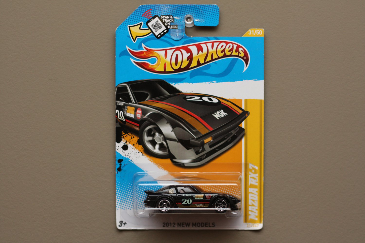 Hot Wheels 2012 New Models Mazda RX-7 (black) (SEE CONDITION)