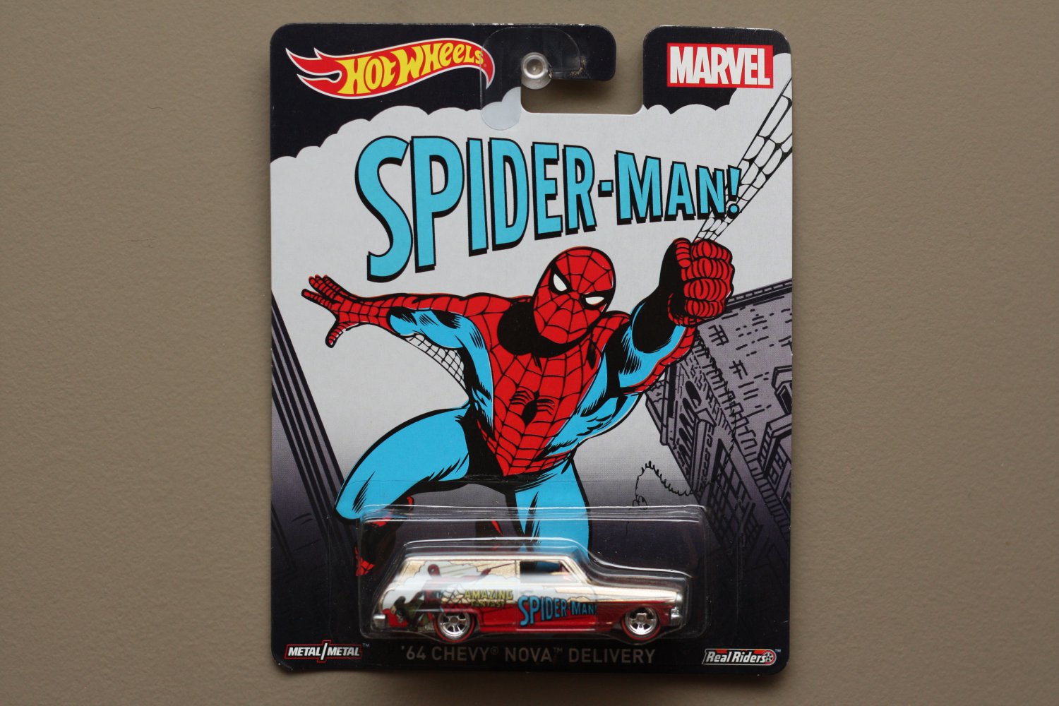 Hot Wheels 2015 Pop Culture Marvel '64 Chevy Nova Delivery (The Amazing Spider-Man)