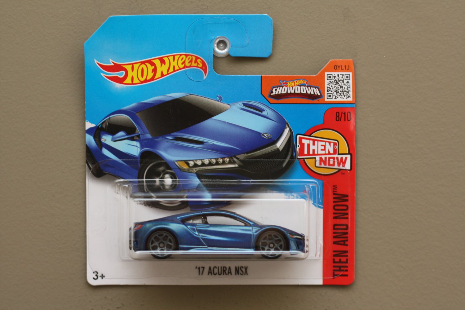 Hot Wheels 2016 Then And Now '17 Acura NSX (blue) (SEE CONDITION)