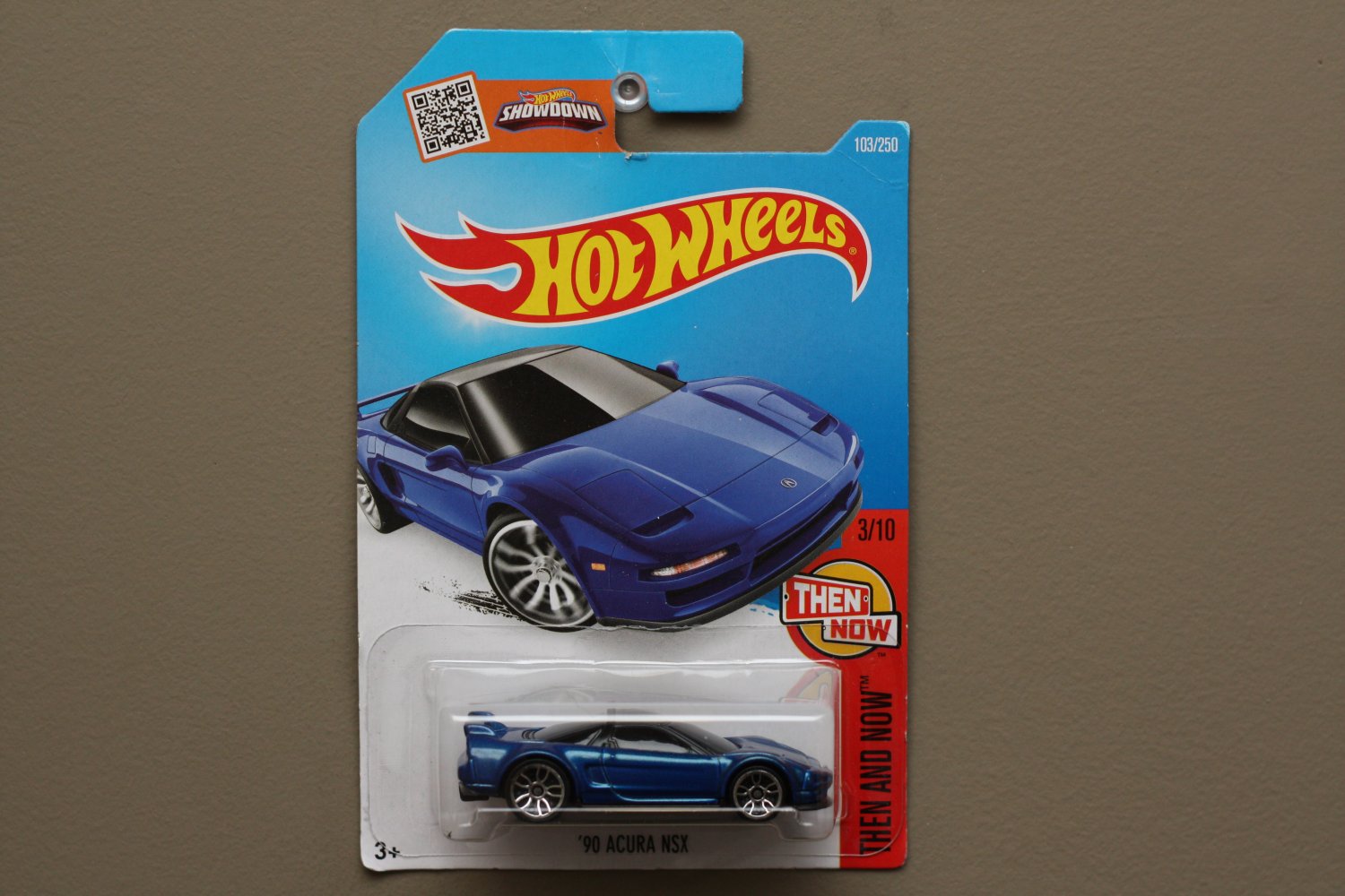 [MISSING TAMPO ERROR] Hot Wheels 2016 Then And Now '90 Acura NSX (blue) (SEE CONDITION)