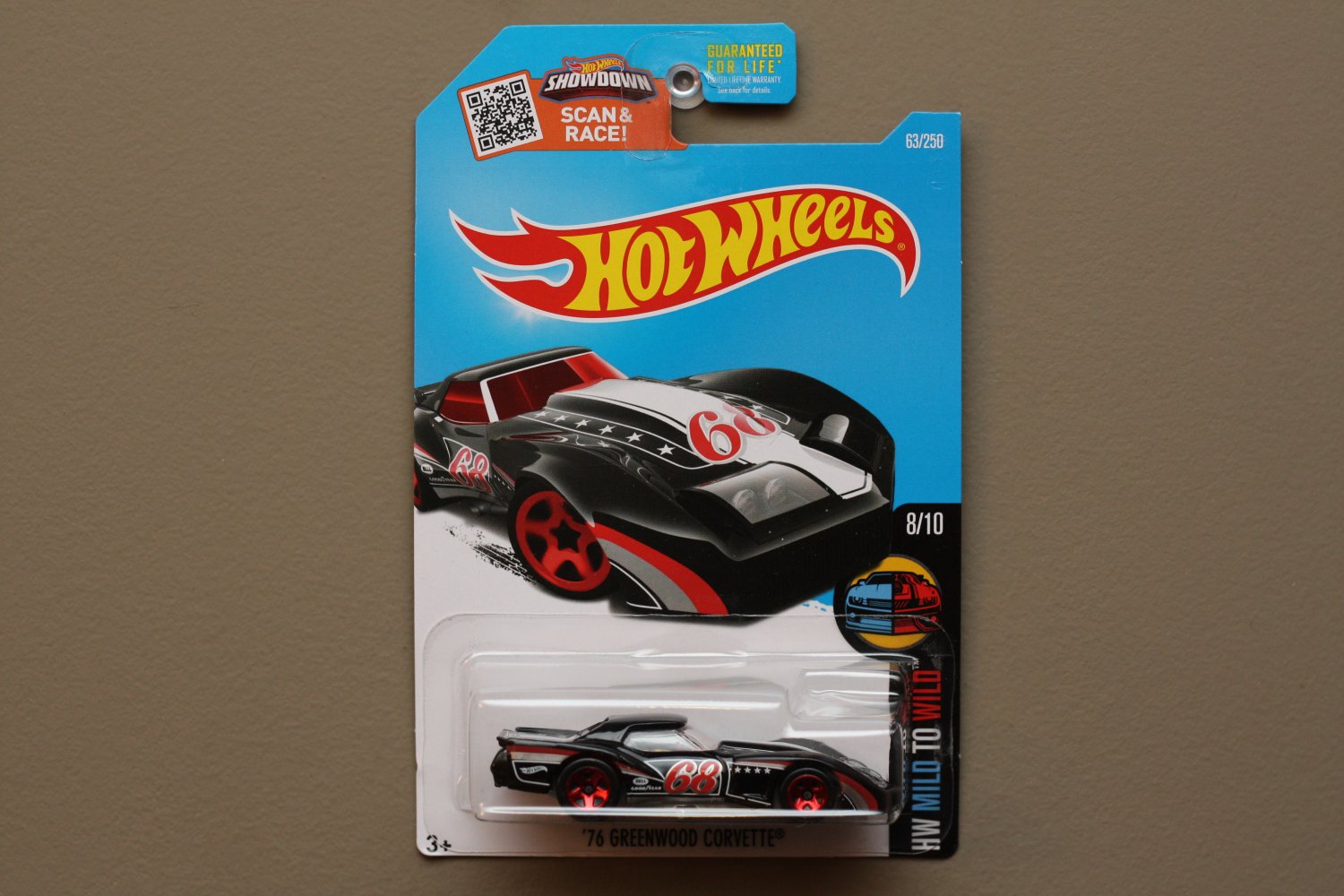 Hot Wheels 2016 HW Mild To Wild '76 Greenwood Corvette (black)