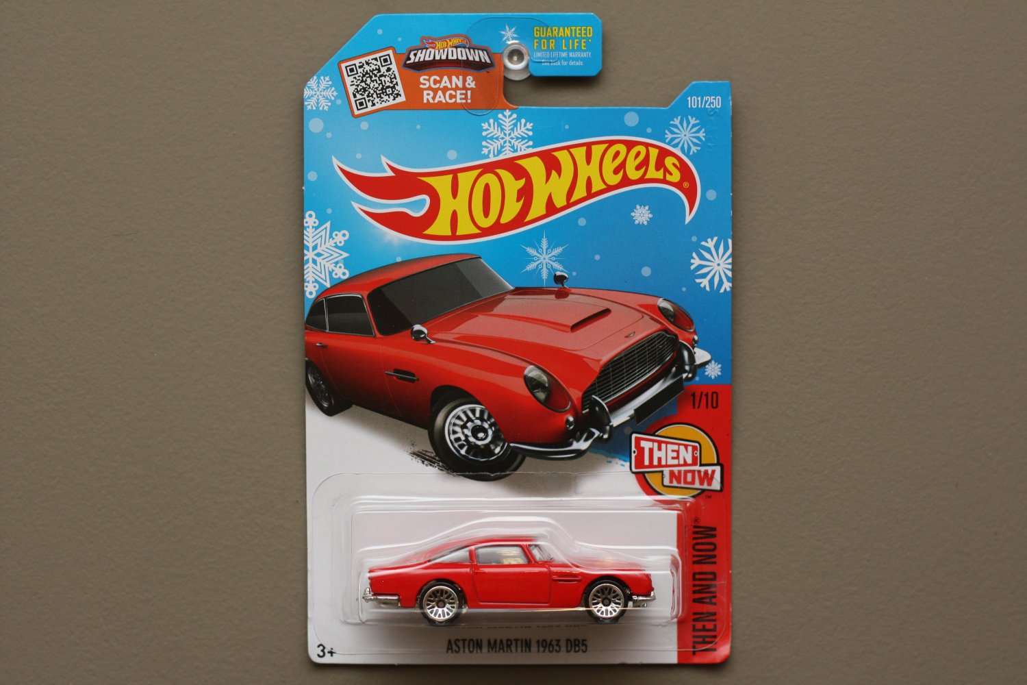 Hot Wheels 2016 Then And Now '63 Aston Martin DB5 (red) (Snowflake)
