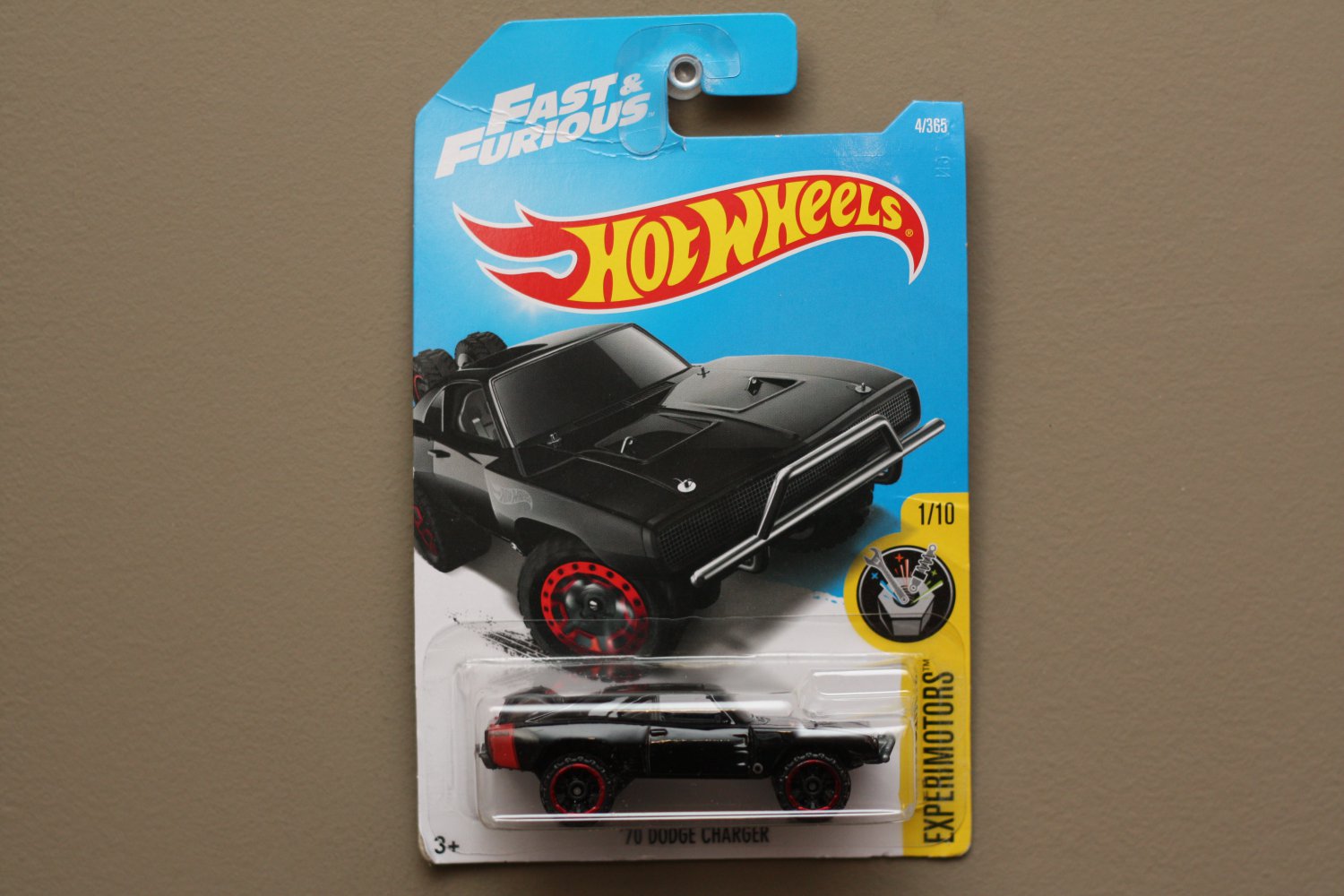 Hot Wheels 2017 Experimotors '70 Dodge Charger (black) (Fast & Furious) (SEE CONDITION)