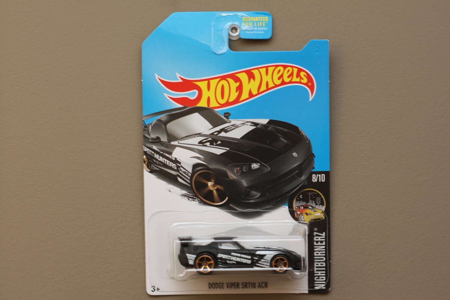 Hot Wheels 2017 Nightburnerz Dodge Viper SRT10 ACR (black - Kmart Excl.) (SEE CONDITION)