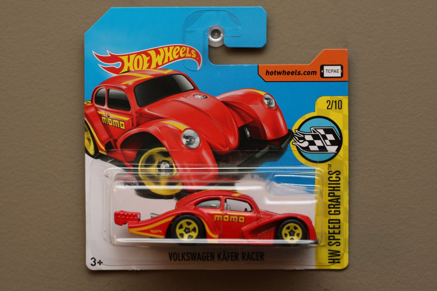 Hot Wheels 2017 HW Speed Graphics Volkswagen Kafer Racer (Beetle) (red) (SEE CONDITION)
