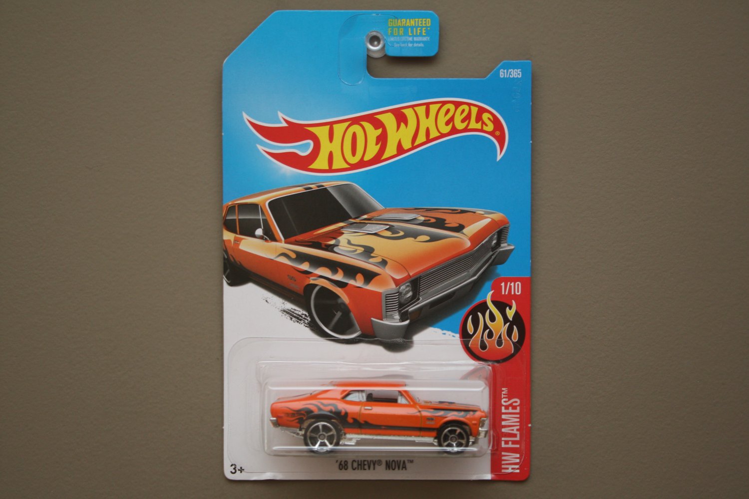 Hot Wheels 2017 HW Flames '68 Chevy Nova (orange)