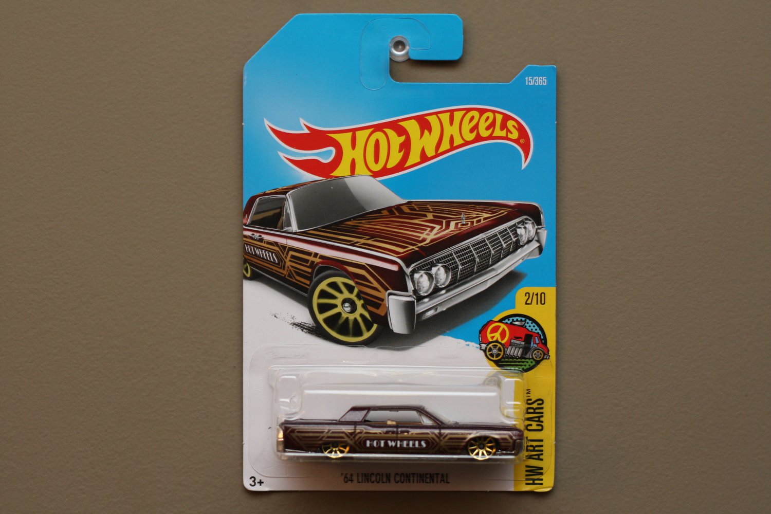 Hot Wheels 2017 HW Art Cars '64 Lincoln Continental (brown)
