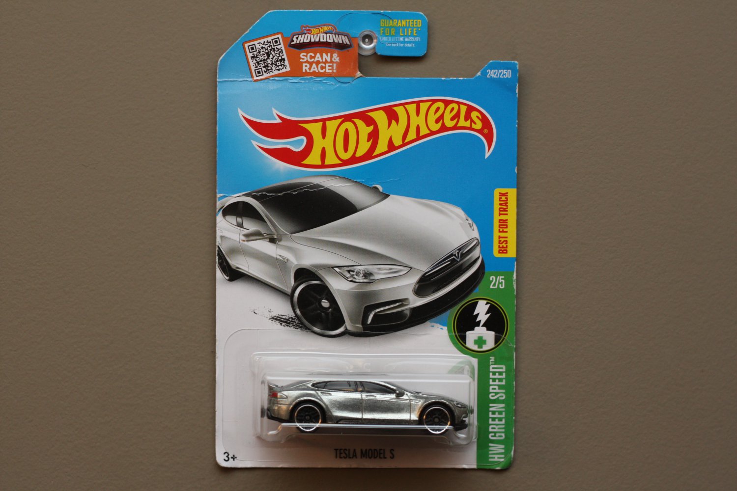 Hot Wheels 2016 HW Green Speed Tesla Model S (ZAMAC silver - Walmart Excl.)...