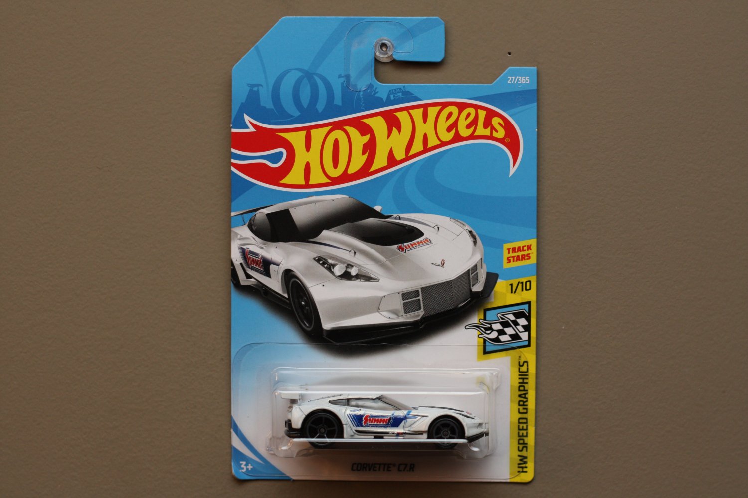 Hot Wheels 2018 HW Speed Graphics Corvette C7R (white)