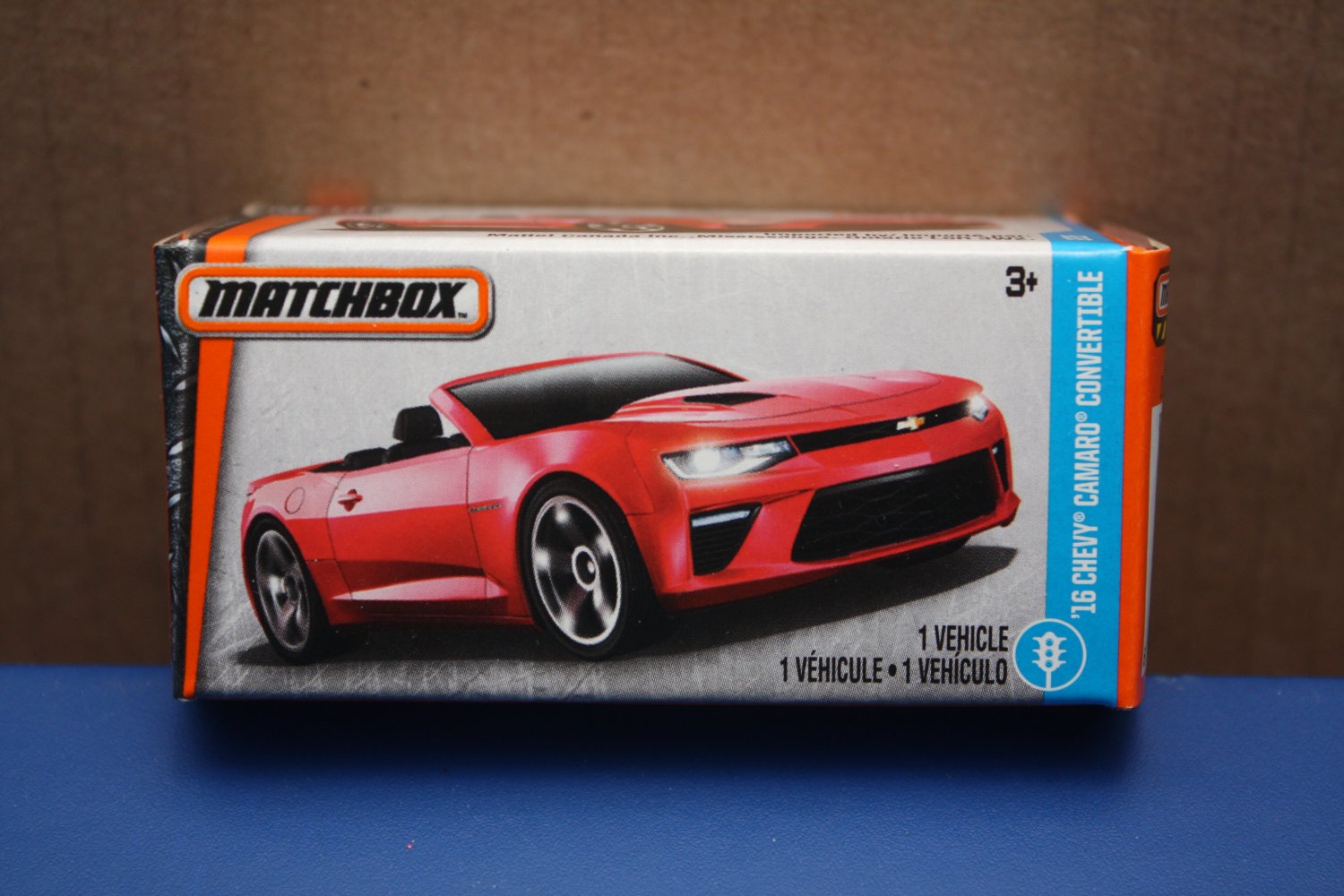 Matchbox - 2017 Red US Card #2 '16 Chevy Camaro Convertible 