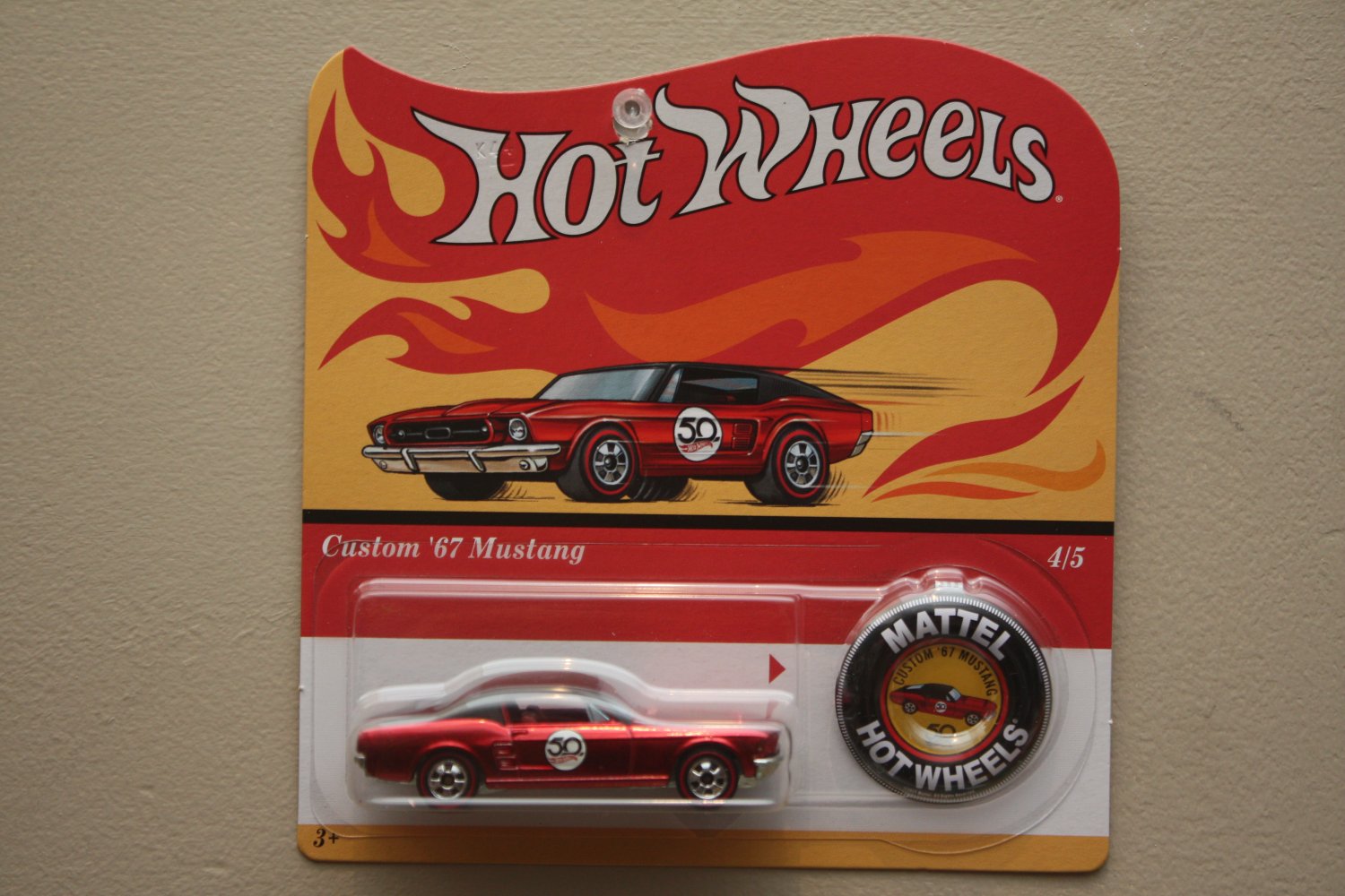 1:64 HOT WHEELS 2018 Redline 50th Anniversary 1967 Custom Ford Mustang red EUR 29,95 - DE