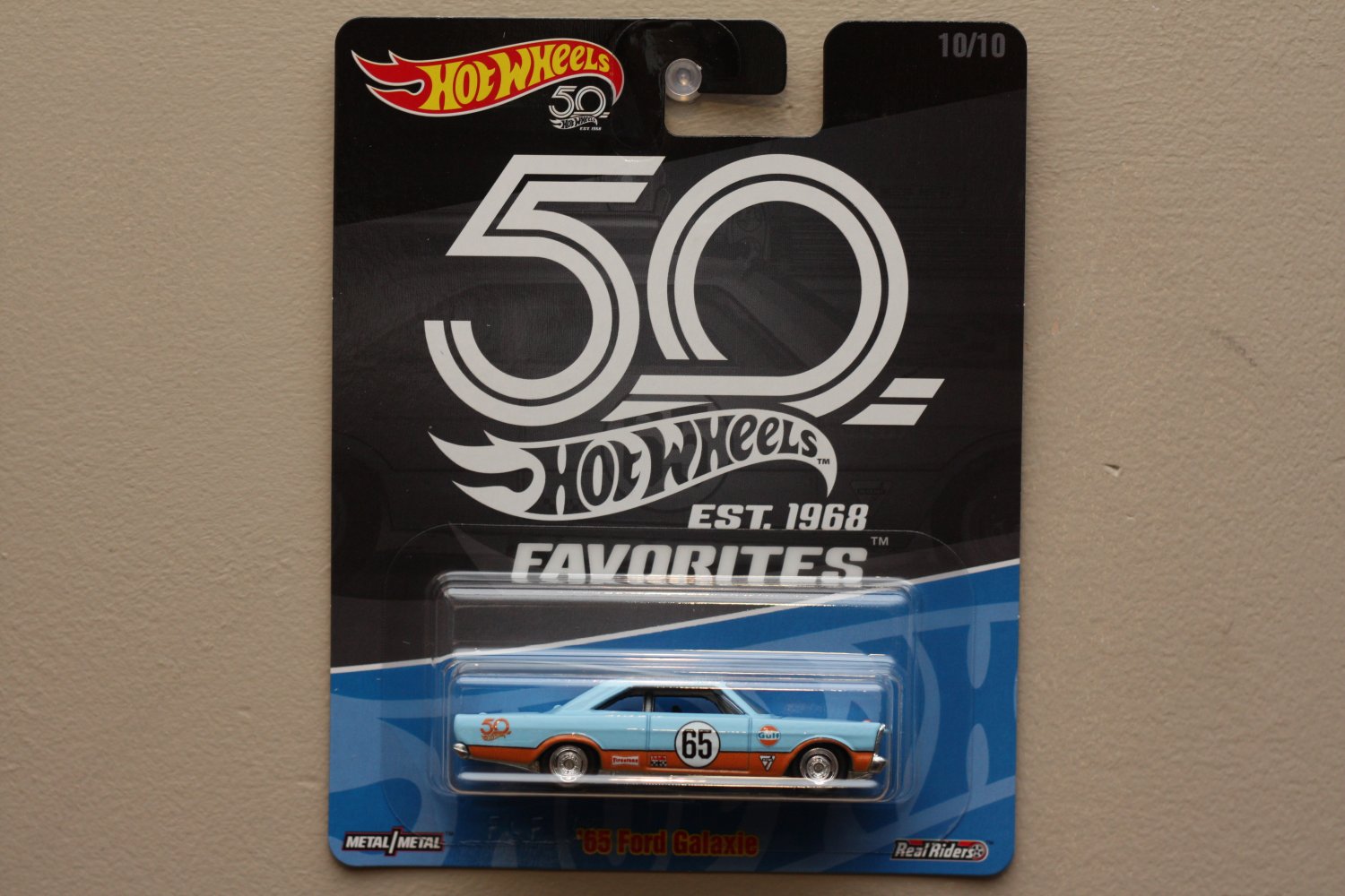 Hot Wheels 2018 Favorites 65 Ford Galaxy Gulf Real Riders 50th Anniversary