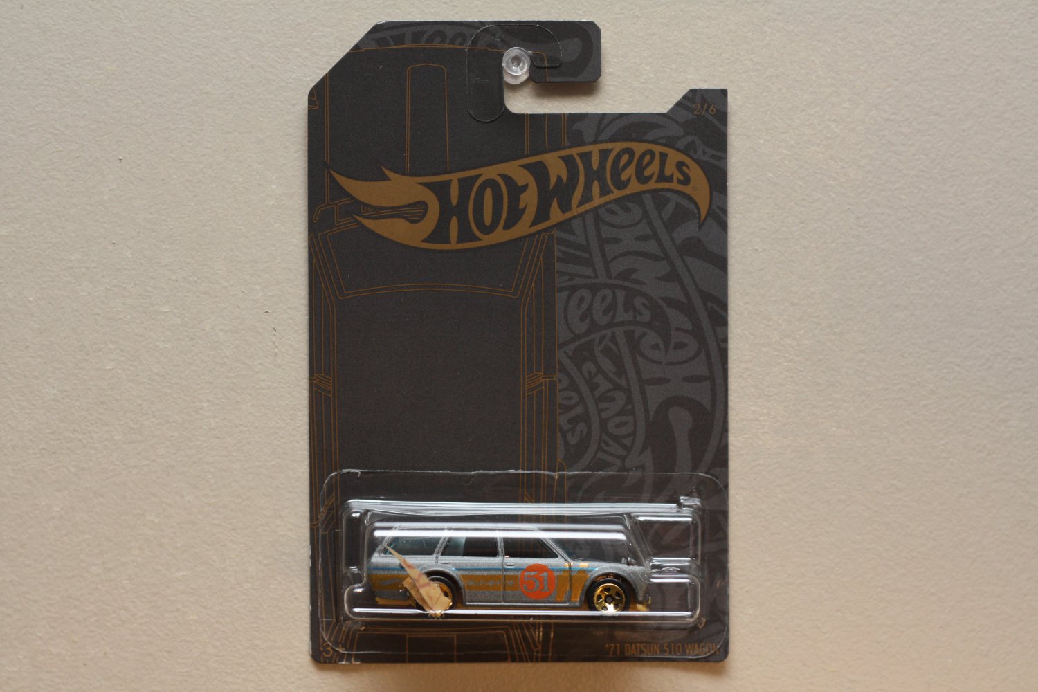[PACKAGE ERROR] Hot Wheels 2019 51st Anniversary Satin & Chrome Series '71 Datsun 510 Wagon