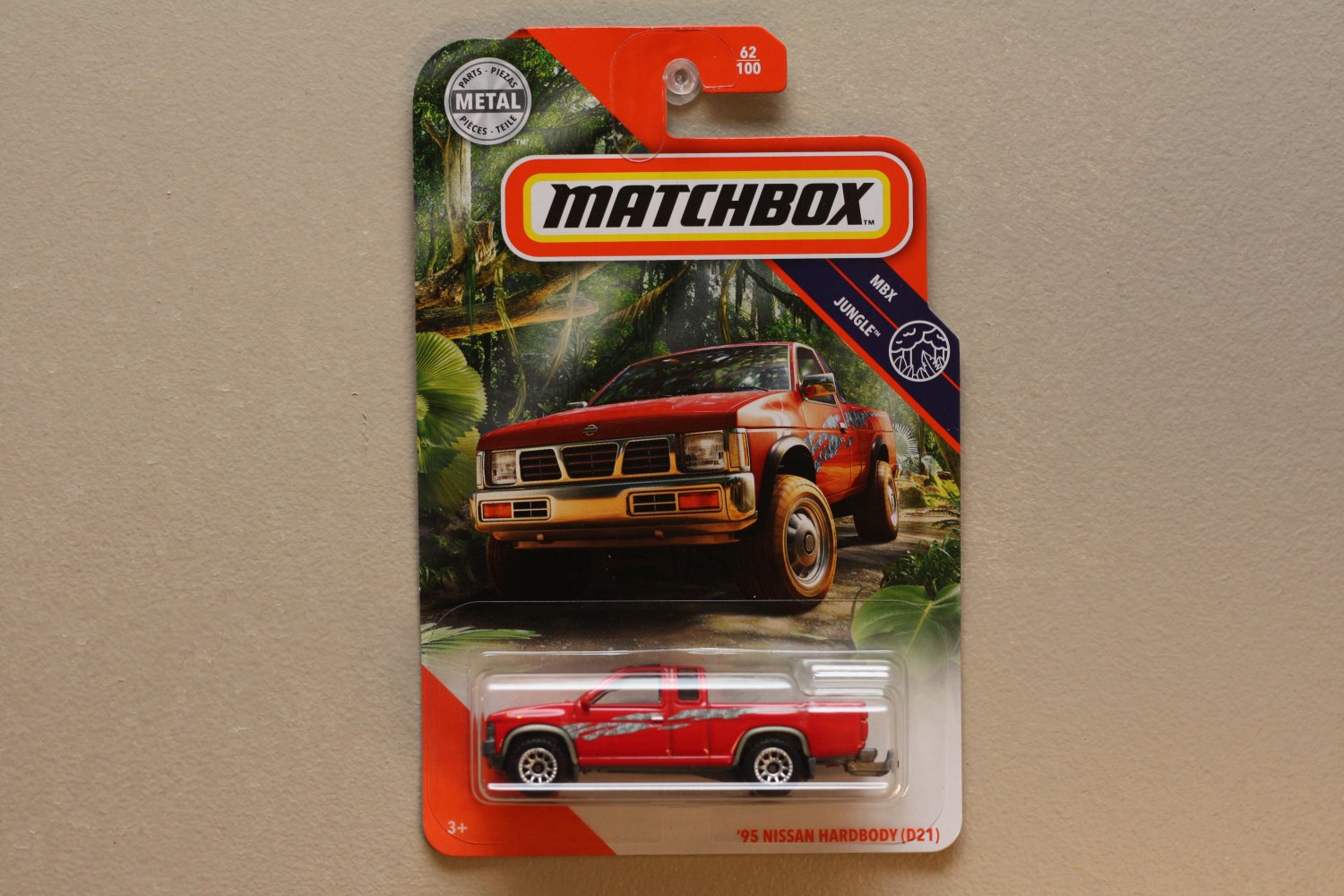 Matchbox 2020 MBX Jungle '95 Nissan Hardbody D21 (red)