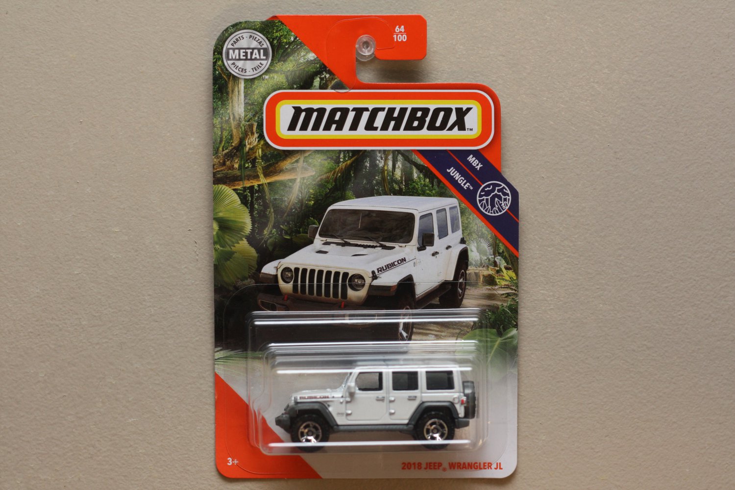 Matchbox 2020 Mbx Jungle '18 Jeep Wrangler Jl Rubicon (white)