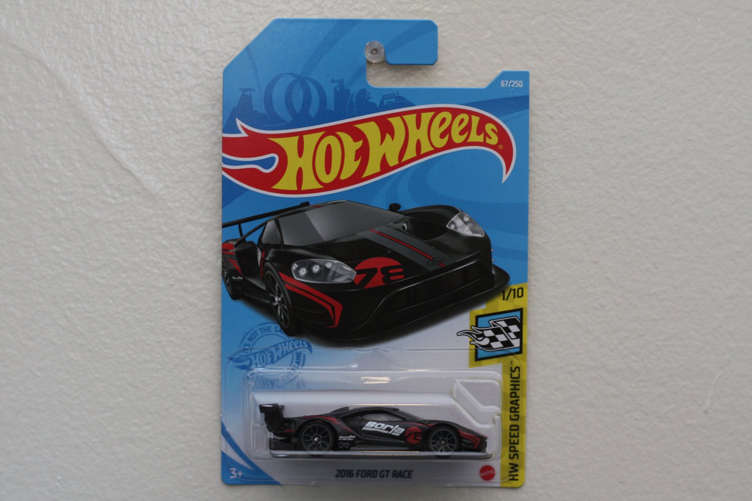Hot Wheels 2021 HW Speed Graphics '16 Ford GT Race (black) (SEE CONDITION)