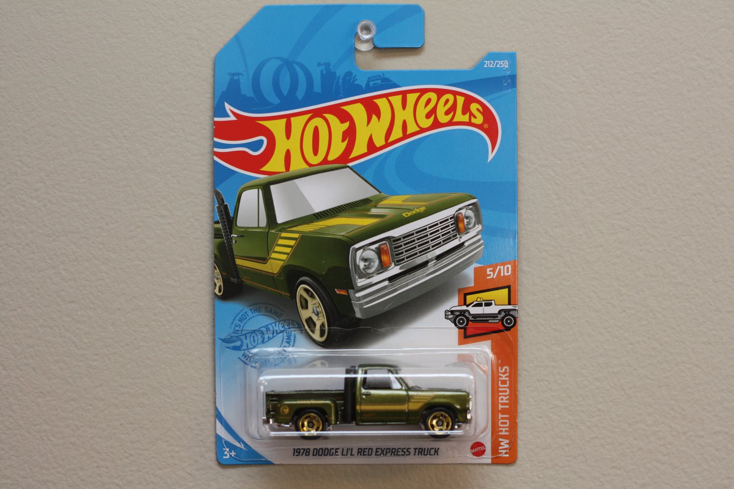 Hot Wheels 2021 HW Hot Trucks '78 Dodge Li'l Red Express Truck (green) (Treasure Hunt)