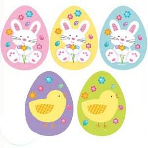 Easter Bunny Eggs Cutout Set (10ct)