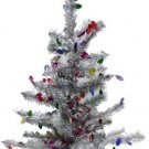 Christmas Silver Tinsel Tree 19"