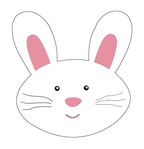 Easter Cute Bunny Face Cutouts 8