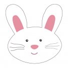 Easter Cute Bunny Face Cutouts 8" (6 ct)