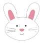 Easter Cute Bunny Face Cutouts 8" (6 ct)