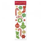 Christmas Icons Glitter Gel Cling