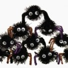 Halloween Fuzzy PomPom Spiders Decoration (Set of 24PC)