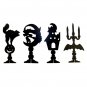 Halloween Black Wood Tabletop Decoration (Set of 4)