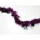 Halloween Black Bat and Purple Bats Tinsel Garland Decoration